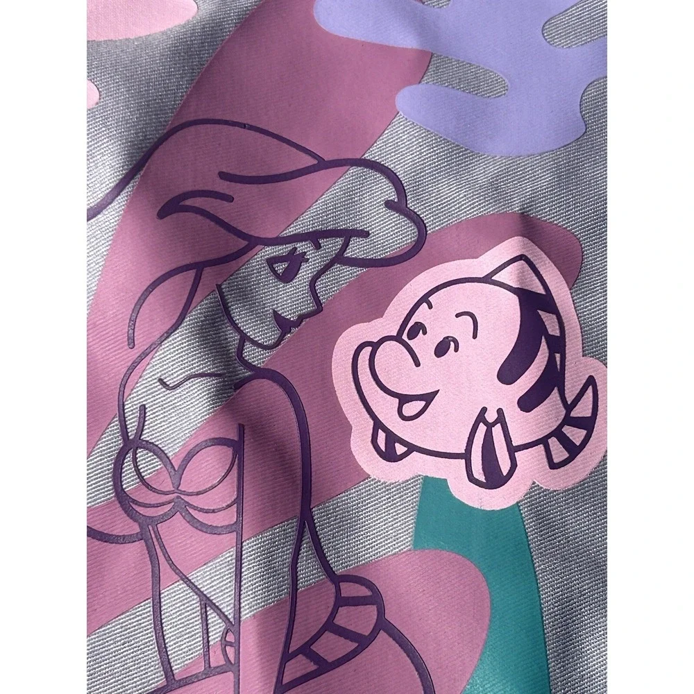 Disney Princess Tiana & Ariel Drawstring Sling Tote Bag Backpack Purple